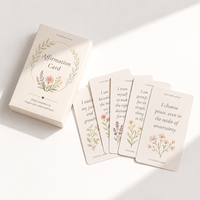 Cartes Oracle Spirituelles et Inspirantes pour Femmes : Messages d'Affirmation Quotidiennes avec Illustrations Florales Délicates – Cadeau Idéal