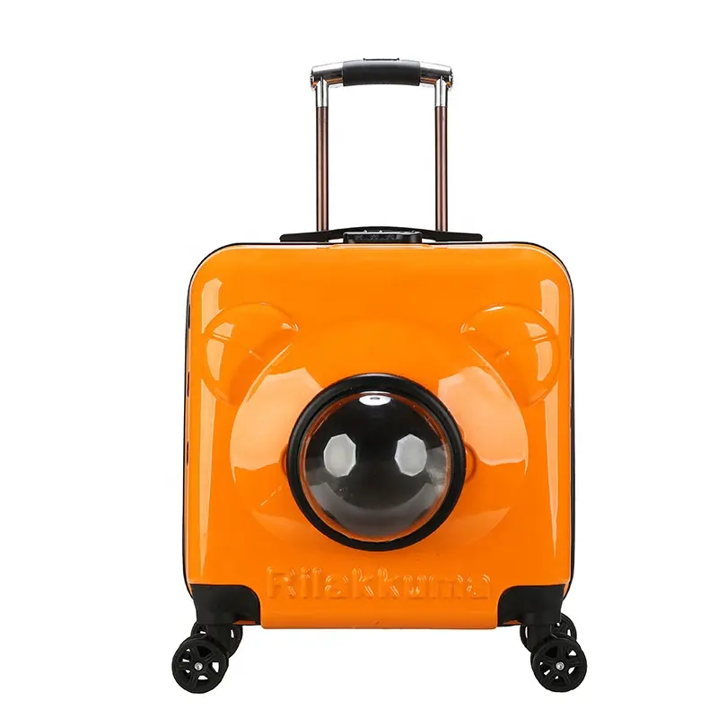 Pet Xe đẩy túi cho Mèo và Con Chó viên nang Túi Mèo ngoài trời Carry-on hãng hàng không xách tay mèo Vali du lịch 4 bánh xe