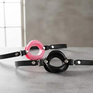 Gros bâillon oral Bdsm Bondage sangle sur caoutchouc cuir bouche ouverte Oral bande Bondage contraintes Femdom esclave Bondage métal Sm jouets - Product Image 1