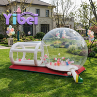 YIBEI Château Gonflable Commercial Blanc en PVC 3*5m, Tente Bulle Gonflable, Maison à Bulles, Ballon Écologique, Capacité 400kg pour Mariage