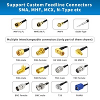 Kabel Koaksial RF RG58 Solid N Male Ke S M A Male 50 Ohm, Tipis, Kokoh, Dengan Port Shim Slot Untuk Pengontrol Industri