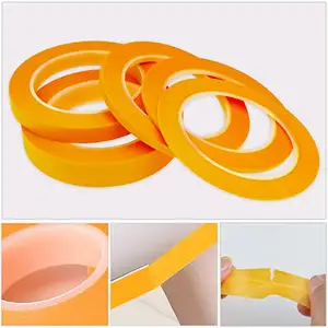 Water Acrylic Glue No Residue Painting Orange Waterproof Masking Painted Adhesive Washi Paper Tape