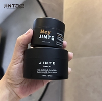 Pots cosmétiques vides noirs mats de 100 ml pour crème, cire capillaire, soins de la peau, pots en plastique avec couvercle à vis, conteneur pour soins de la peau
