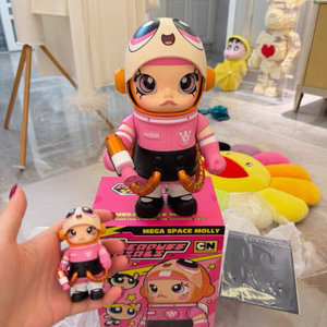 Popmart Mega Space Molly 400%+100% Powerpuff Girls Statuetta Anime Buttercup Bubbles Blossom Bambola di Peluche da Collezione Regalo per Bambini - Product Image 3