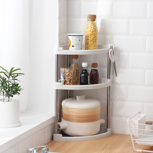 <span class=keywords><strong>Estante</strong></span> Organizador de Especias de Cocina Triangular Multifuncional de 3 Niveles, <span class=keywords><strong>Estante</strong></span> de Almacenamiento de Plástico <span class=keywords><strong>para</strong></span> Esquina - Product Image 2