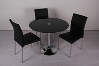 Table basse en verre de forme ronde moderne fabriquée en Chine