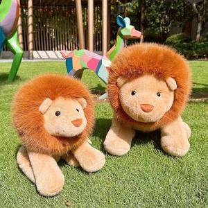 Peluche Leone Carino Realistico Morbido Imbottito Leone con Pelo Lungo Giocattolo Animale di Peluche per Amanti degli Animali Regalo - Product Image 1
