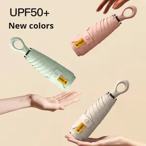 Paraguas Plegable Moderno de Tubo de Hierro Mini, con Protección Solar, Compacto y Portátil, con Mango de Anillo, Venta al por Mayor, para Sol y Lluvia - Product Image 3