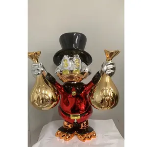 Creative Customized Money Bag Pop Art Statues Home Decor Modern Resin Sculpture Crafts And Arts For Gifts