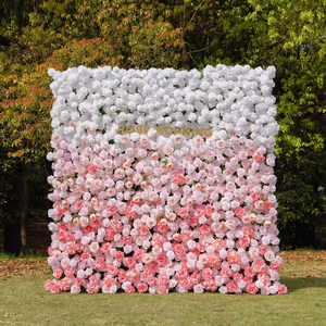 New Arrival Wedding <b>Flower</b> <b>Wall</b> Backdrop 8ft X 8ft Red Fabric Rose Artificial <b>Flower</b> 3D <b>Wall</b> for Decor Roll up <b>Panel</b> - Product Image 2