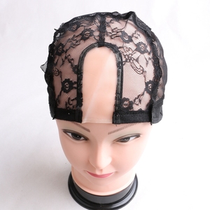 Gorros de malla para hacer pelucas, gorro de Peluca de encaje negro con correas ajustables, gorros tejidos, redecillas para el pelo - Product Image 2