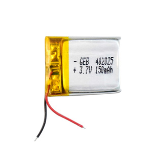 Rechargeable <span class=keywords><strong>3</strong></span>,7 V 150 mAh 402025 lithium-ion polymer LiPo battery - Product Image 1
