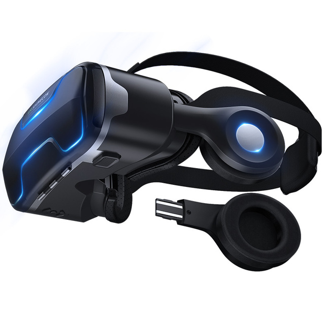2K HD Display 1080 PPI Virtual Reality Glasses with Stereo Headphone Portable IMAX Cinema VR Headset
