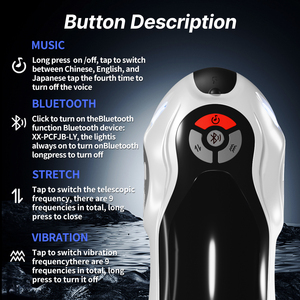 Masturbador Masculino Bluetooth Super Racing Plane, Totalmente Automático, 9 Velocidades <span class=keywords><strong>de</strong></span> Vibración, Calefacción, Impermeable, Sensación Real al Tacto - Product Image 4