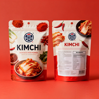 Sacs d'emballage alimentaire en aluminium personnalisés de 500 g, sacs d'emballage en nylon de qualité alimentaire, sac à kimchi avec fermeture éclair