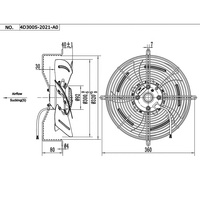 YWF4E-250/300/350 Commercial AC Axial Fan Motor with Ball Bearing 220V 50hz OEM Supported Electric Power Source