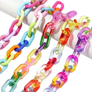 Chaîne de maillons en résine tendance, colorée, élégante et artistique, décoration d'intérieur, formes irrégulières, artisanat de moulage fantaisie pour la maison - Product Image 1