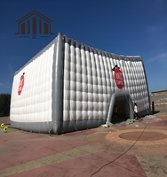 Tente gonflable commerciale d'auvent de logo personnalisé pour des expositions tissu d'Oxford du polyester 600D 6x12m utilisation d'exposition taille d'abri