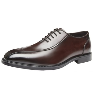 Zapatos Oxford de Vestir de Cuero Genuino Hechos a Mano por Diseñadores de Lujo para <span class=keywords><strong>Hombre</strong></span>, con Cordones, Punta Cuadrada, Casuales, para Negocios, Uso Diario, Bodas, Primavera - Product Image 1