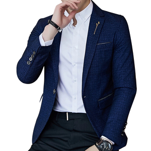 <span class=keywords><strong>Veste</strong></span> <span class=keywords><strong>de</strong></span> costume <span class=keywords><strong>homme</strong></span> pour mariage, coupe ajustée, nouveau design, style smoking - Product Image 5