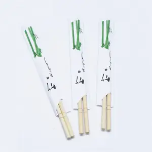 Yuvarlak tek kullanımlık yemek çubukları paketleri bambu japon çubuklarını setleri suşi çubuklarını toplu 21cm, 24cm destek