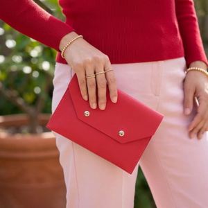 PU Leather Mahjong Card Clutch <b>Holder</b> Pouch Mahjong Card Clutch Game Night Organizer, Mother's Day Gift Chic Tabletop Accessory - Product Image 2