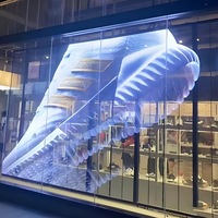 Écran LED en film cristallin, grille holographique, effet glace, transparent, intérieur/extérieur, couleur pleine, HDR10+, IP65, étanche
