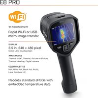 Cámara Termográfica Comercial E8 Pro con 7 Paletas de Colores, Sensibilidad de 0.01°C, Alta Resolución, Infrarrojos, WiFi, Ignite Cloud