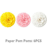 22 Piezas de Decoración para Fiesta de Verano con Temática de Limón, Abanicos de Papel Amarillos y Rosas Colgantes, Pompones, Faroles, Decoración Italiana para el Hogar, Jardín, Interiores y Exteriores