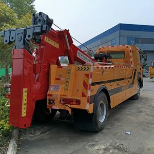 New HOWO 4X2 Single Axle Diesel Manual Wrecker Truck Gross Weight Other 10 Ton Integrated Tow Crane Road <strong>Recovery</strong> - Product Image 5