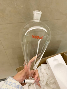 Entonnoir de remplissage en verre BORO3.3 en forme de poire de 500 ml, 1000 ml, 2000 ml, distributeur de parfum avec bouchon en verre ou en PTFE - Product Image 2