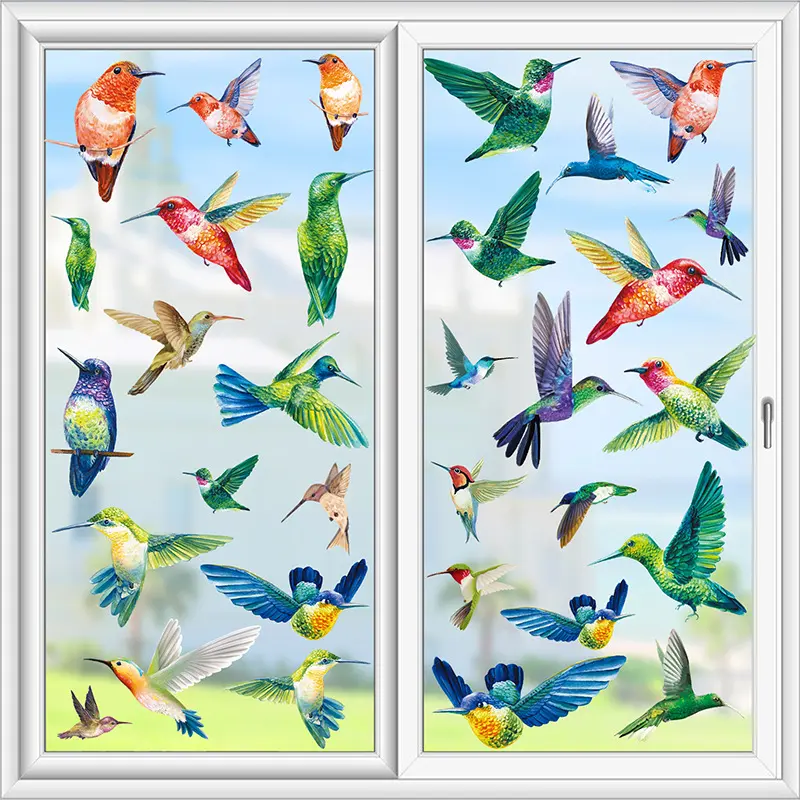 Amazon Hummingbird Wall Sticker A swarm of hummingbirds Decals Living Room Decorative Wallpaper