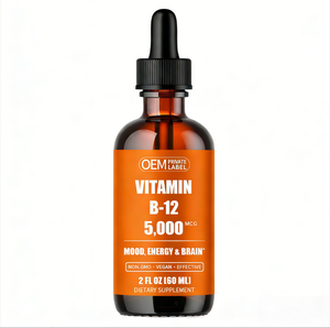 อาหารเสริมวิตามินบีรวมออร์แกนิก OEM 60 มล. ช่วยเสริมพลังงานตามธรรมชาติ 5000mcg วิตามินบี 12 ชนิดน้ำสำหรับผู้ใหญ่และวัยรุ่น - Product Image 1