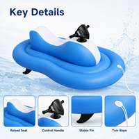 Jet ski gonflable électrique pour piscine, jouet flottant motorisé pour adultes, pour la piscine, le lac, divertissement aquatique