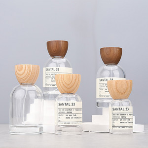 Botella de Perfume de Vidrio de Alta Calidad, 30ml 50ml, Recargable, Portátil, Tamaño de Viaje, Elegante, Frasco de Muestra Cosmética Vacío para Damas - Product Image 1