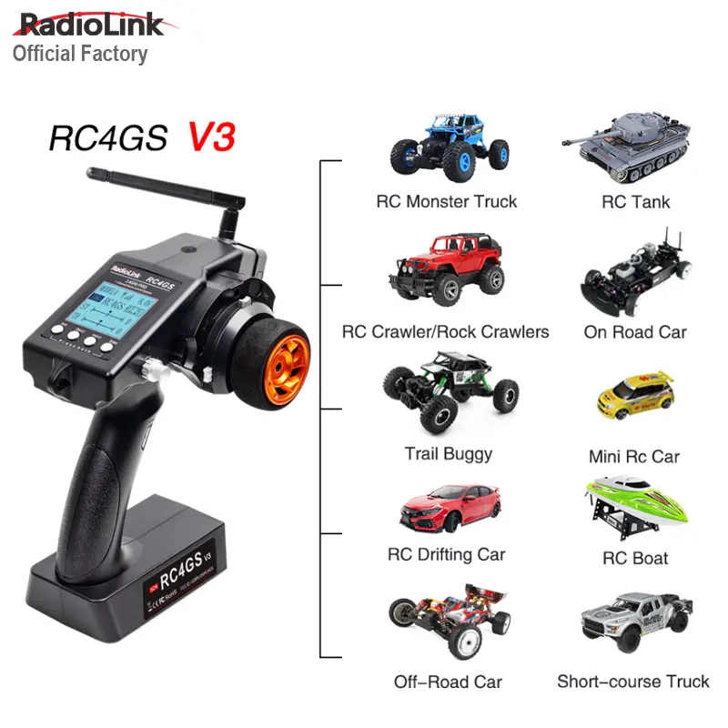 ODM Radiolink Factory RC4GS V3 5 Channels RC Transmitter 2.4GHz Surface Remote Controller For RC Car Truck Crawler Toys Model