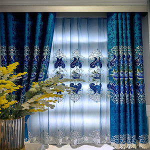 Bán Buôn Của Rèm Vải Sang Trọng Châu Âu Cortina Thiết Kế Phòng Khách Thêu Hoa 100% Polyester Phù Hợp Với Rèm Cửa - Product Image 6