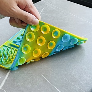Silicone Slow Eating <b>Dog</b> Lick <b>Mat</b> with Suction Safe Material <b>Mat</b> Bowl for <b>Dog</b> Bathing Training Grooming - Product Image 3