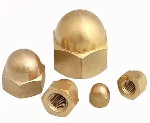 M4 - M24 DIN 1587 Solid Brass Acorn Nut Hình Lục Giác Hình Nón