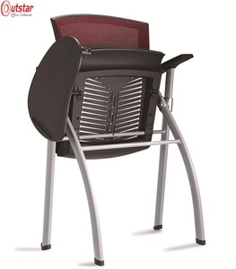 Mobilier scolaire, bureau et chaise d'étudiant, chaise de formation empilable avec table d'écriture - Product Image 1