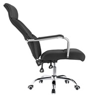 Fauteuil de bureau ergonomique moderne à dossier haut en maille, avec accoudoirs fixes en PP, pivotant, réglable en hauteur, noir, avec pieds réglables – Vente en gros