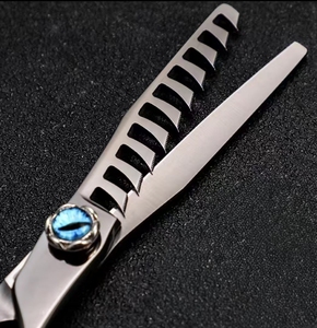 กรรไกรตัดผมทรงก้างปลาทำจากสแตนเลสขอบหยัก6นิ้วสำหรับใช้ในอุตสาหกรรมแบบทำมือ - Product Image 2