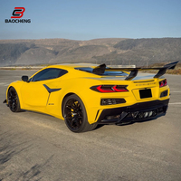 Pare-chocs arrière en fibre de carbone pour Chevrolet Corvette C8 Z06 2020-2021, diffuseur de pare-chocs arrière, spoiler, kit carrosserie