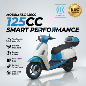Scooter à essence 125CC EEC EURO 5, refroidissement par air, 4 temps, démarrage sans clé, freins à disque, pour les déplacements des adultes, cyclomoteur - Product Image 1