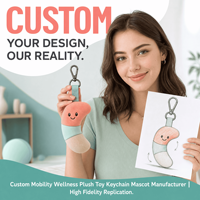 Fabricant de jouets en peluche personnalisés OEM ODM, animaux en peluche, jouets doux, porte-clés, mascottes, pour les campagnes de bien-être et la promotion des soins, et cadeaux promotionnels
