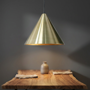 Luxury Matt Polish Brass Pendant <b>Lights</b> Stylish Hanging LED Dimmable <b>Ceiling</b> <b>Light</b> for Home Decor Living Area Dining Space - Product Image 3