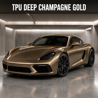Film de protection de peinture (PPF) en TPU couleur or champagne foncé 1,52*15m 7,5 mil, film vinyle décoratif pour voiture, film de protection de peinture (PPF) brillant bronze ambre cuivre