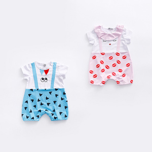 Vêtements de boutique pour enfants en gros, combinaison bébé en coton biologique style bohème avec pois - Product Image 1