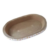 Grattoir pour chat en carton ondulé non toxique, durable, réversible, pour gratter le lit, coussin à gratter pour chat, vente en gros