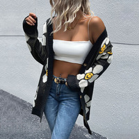 Ouvert avant doux chaud mode Cardigan Outwear femmes lâche tricoté manches poches longues grande taille chandails personnalisés